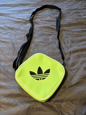 adidas Neon Lime Trefoil Crossbody Belt Bag
